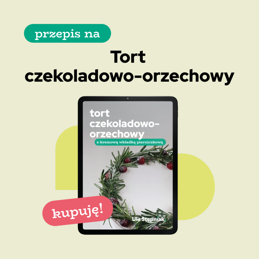 Przepis: Tort czekoladowo-orzechowy z kremowa wkładką pierniczkową